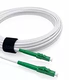 Elfcam® - 10m LWL Glasfaser-Kabel LC/APC auf LC/APC Stecker, Kompatibel mit Deutscher Telekom, Simplex 9/125μm Patchkabel, Lichtwellenleiter LSZH, Weiß, 10 Meter