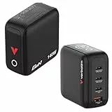 Verbatim Mini GaN Charger 140W mit Display, 4 Ports USB-C Ladegerät, Power Adapter 3× USB-C & 1× USB-A, Schnellladegerät Mehrfachstecker für MacBook, Laptop, iPad, iPhone 17, Samsung- EU, UK, USA