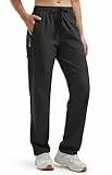 Libin Damen Wanderhose 29'' Cargohose Leichter Outdoorhose Trekkinghose Wasserabweisend Schnelltrocken Arbeitshose Freizeithose Safari Hose, Schwarz L