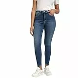Calvin Klein Damen Jeans Hose High Rise Ankle Skinny Fit, Blau (Denim Medium), 24W