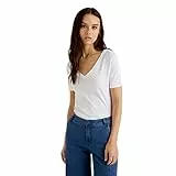 United Colors of Benetton Damen T-shirt Pullunder, Weiß (Bianco 101), M EU