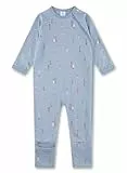 Sanetta Jungen-Overall blau | Praktischer und bequemer Strampler aus Bio-Baumwolle für Jungen. Baby Overall