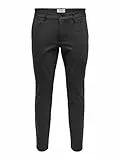 Only & Sons Herren Chino Hose ONSMARK - Slim Fit - Schwarz Grau Blau Grün, Größe:32W / 32L, Farbe:Dark Grey Melange 22010209