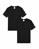 Champion Herren Legacy-Icons 2 Pack Crewneck T-Shirt, Schwarz (Kk001), L (2er Pack)