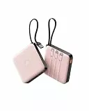 Coowisty Powerbank 22,5W Power Bank mit Kabel 20000mAh USB-C Schnellladung Klein Externe Handyakkus & LED-Display Mini Tragbares Ladegerät Kompatibel mit iPhone 17 16 15 Xiaomi Samsung iPad (Rosa)