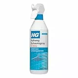 HG Kalkentferner-Schaumspray Super Stark, effektiver Kalkentferner für Armaturen, Toiletten, Duschköpfe, Chrom, Badewannen & Duschwände - 500 ml