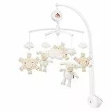Fehn Musik Mobile Schaf - Baby Einschlafhilfe Musikspielzeug - Babymobile Spieluhr Melodie 'Schlaf Kindlein Schlaf' - Musikmobile Babybett Zubehör Spielzeug für Babys und Neugeborene von 0–5 Monaten