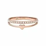 Fossil Ring Für Frauen Vintage Glitz, Länge: 21,5 X 20 X 6 Rose Gold Edelstahl Ring, JF03460791