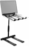 Pyle Laptop Ständer Höhenverstellbar – Klappbare Halterung aus Stahl mit Tragetasche, standfeste MacBook & Notebook Halterung für DJs, Homeoffice und Studioeinsatz, 32–42 cm einstellbar