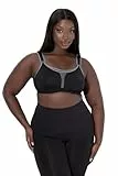 Ulla Popken Damen große Größen Übergrößen Plus Size Sport-BH ohne Bügel. Aktiv stützende Mikrofaser-Schalen mit atmungsaktivem Netz-Einsatz. Angenehm breite Träger, doppelt in der Länge einstellbar.