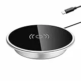 kalb | 15W Einbau drahtlos Ladegerät USB-C Ø 60mm Schnell Ladestation für Smartphones Möbel Induktion Schnellladegerät Wireless Charger Kabelloses Ladegerät