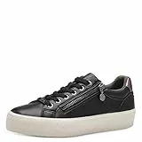 s.Oliver Damen Sneaker flach mit Reißverschluss Freizeit, Schwarz (Black), 39 EU