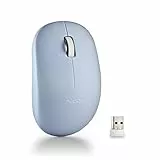 NGS Fog Pro Blue - Kabellose Maus, Optische Maus mit 1000 DPI, Nano-USB-Schnittstelle, Leise Tasten, 2 Tasten und Scrollrad, Plug and Play, beidhändig, Blau