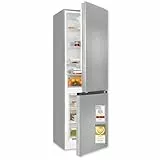 Exquisit Kühl-Gefrierkombination | 315 l Nutzinhalt, EEK: C, 40 dB, 4-Sterne-Gefrieren 96 l | Schnellgefrieren, automatische Abtauung Kühlteil, LED, Türanschlag wechselbar | KGC5320-95-E-040C inoxlook