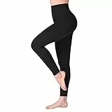 SINOPHANT Leggings Damen High Waist - Blickdicht Leggins mit Bauchkontrolle für Sport Yoga Gym(1 Schwarz,S-M)
