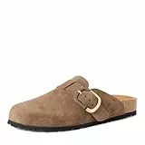 Tamaris Damen Fußbett Pantolette Leder flach, braun, 41 EU