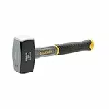 Stanley Fiberglas-Fäustel STHT-54127 (Kopfgewicht 1.250g, 260mm Länge, mit Fiberglas-Kern, optimal ausbalanciert, verstärkte Verbindung zwischen Kopf & Griff, mit Antirutsch-Griff)