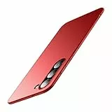Galful Handyhülle für Samsung Galaxy S24 Slim Case,Matte Hart PC Samsung S24 Hülle Ultra Dünn Schutzhülle Stoßfeste Kratzfeste Hardcase Mattierte Textur Bumper Cover 6.2’’-rot