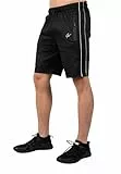 Gorilla Wear Wenden Track Shorts - schwarz/weiß - leichte Bequeme Short mit Logo zum Sport Alltag Freizeit Workout Training aus Polyester Elasthan bewegungsfreiheit enganliegend Passform, L