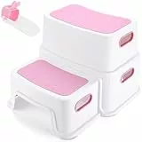 YIYADI Tritthocker Kinder,Tritthocker für Kinder 2 Stufen,Robuster Hocker Zweistufiger Tritthocker für Badezimmer,Waschbecken und Toilette,Anti-Rutsch,Sicherer für Kleinkinder Trittschemel