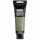 Liquitex 8870079 Basics Acrylfarbe Graugrün – 118ml Tube, lichtecht, mittlere Viskosität, seidenglänzend, monopigmentiert, Archivqualität