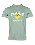 ROADSIGN australia Herren T-Shirt mit Logo-Aufdruck und Rundhalsausschnitt, 100% Baumwolle grün | 2XL