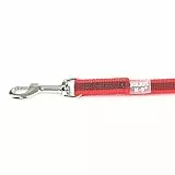 IDC Color & Gray gumierte Leine, 14 mm x 2 m mit Schlaufe, Rot-Grau
