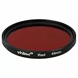 vhbw Universal Farbfilter rot für Kamera Objektive mit 49mm Filtergewinde - Rotfilter