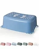 DOCARI Tritthocker Kinder Blau - Kindertritt Waschbecken stabil und rutschfest - Toilettenhocker Kinder Hocker Badezimmer - Kinderhocker Tritthocker für Kinder Tritt Hocker Kinder Bad
