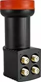 Megasat Diavolo Quad-LNB (0,1dB) Schwarz, Rot
