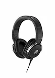 Yamaha HPH-MT8 Studio-Kopfhörer – Faltbare High End Kopfhörer mit 3 m Kabel (glatt) und 1,2 m Spiralkabel mit 6,3 mm Standard-Stereo-Adapterstecker – Schwarz