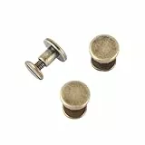FTVOGUE 20 stücke Metallniet Flachkopf Kupfer Messing Schrauben Muttern Nägel Nieten Leder Kappe Zubehör für Mäntel Taschen Dekoration(6.5mm)