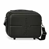 Pepe Jeans Highlight Kulturbeutel, anpassbar, mit Umhängetasche, Schwarz, 29 x 21 x 15 cm, starr, ABS 9,14 l