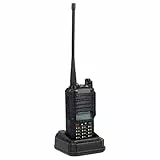 Plyisty UV-9R Plus Funkgerät, Leistungsstarkes 128-Kanal-LCD-Display mit Großer Reichweite, Abnehmbarer Antenne und 8000-mAh-, für BAU, Hotels, Wandern, Camping (EU-Stecker)