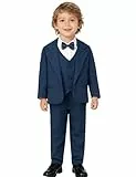 mintgreen Kinder Anzug Set Junge, Baby Taufe Festlich Hochzeit Kleidungsset Langarmanzug, Dunkelblau, 18-24 Monate, 110