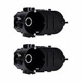 Voxura Unterputz-Elektronikdose Schalterdose Gerätedose Tunnel 149x67x60mm Einbauöffnung Ø 60mm Einbautiefe 67mm tief UP schwarz 2 Stück