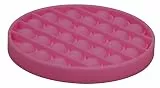 alldoro 63043 - Push & Play Silikon Fidget Spielzeug ca. 12 cm rund, Pop it Anti Stress Fingerspielzeug, Bubble Push Toy für Stressabbau, Geschicklichkeitsspiel für Kinder und Erwachsenen, Pink