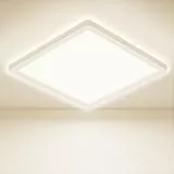 Deckenleuchte LED, Deckenlampe Wohnzimmer 4000K-18W-1600LM, IP44 Wasserfest Modern Schlicht Ultra dünn Lampe für Schlafzimmer, Bad, Flur, Balkon, Küche, Keller - 22cm Quadrat