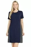 Bahob® Damen-Nachthemd, Baumwolle, kurzärmelig, Nachthemd, Nachtwäsche, Loungewear, S-XXL, Wg-102-b, 36