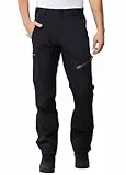 ATLASLAVA Hose Herren Wanderhose Wasserdicht Trekkinghose Atmungsaktiv Outdoorhose Männer zum Outdoor-Aktivitäten und Außenarbeiten Black L