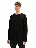 TOM TAILOR Denim Herren Relaxed Fit Longsleeve, 29999 - Black, L