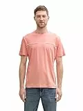 Tom Tailor Herren 1037803 T-Shirt mit Print, 12642 - Hazy Coral Rose, L