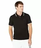 Armani Exchange Herren Double Stripe Poloshirt, Schwarz, L
