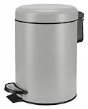 Kleine Wolke Kosmetikeimer One, Farbe: Platin, Material: Edelstahl/PP, Größe: Eimer 3 Liter 16,8 cm x 25 cm