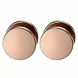 Flongo Männer Ohrstecker Knopf Frauen Ohrringe, 3-14mm Gestüt Stecker Flach Ohrringe Ohrstecker Ohrhänger Rose Gold Taper Fake Plug Tunnel Piercing Herren,Damen