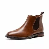 Bruno Marc Herren Chelsea Stiefel Anzugstiefel klassische Business Boots, Size 44, Braun, SBAB25002M