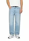 Burocs John Straight Jeans - Mid Blue - Jeans Herren - 5-Pocket-Style - Mit YKK-Reißverschluss - 100% Baumwolle, Farbe:Mid Blue, Hosengröße:W33 L32