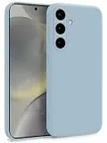 MyGadget Hülle für Samsung Galaxy S24 - Zweilagige Handyhülle mit Kameraschutz - Cover mit Innenfutter & Silikon außen - Hell Blau