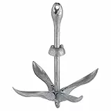 MARINEO Faltklappanker Anker Klappanker Klappdraggen Stahl verzinkt mit Arretierungsscheibe (6,0 kg)