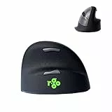 R-Go HE Ergonomische Maus, Bluetooth 5.0, Silent funkmaus, Kompatibel mit Anti-RSI-Software, Vorbeugung Mausarm, Wiederaufladbare kabellose vertikale Maus für Windows/MacOS, 5 Tasten, Schwarz